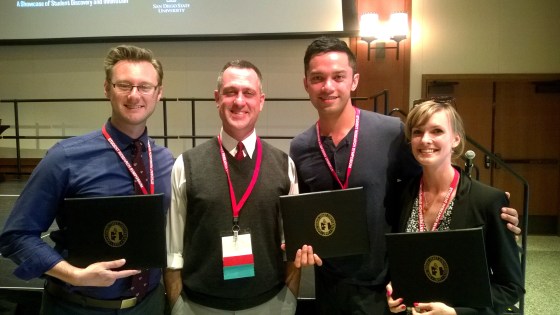 On March 7, 2014, I was auditioning for the  MFA Musical Theatre program at SDSU.  On March 7, 2015, I was receiving the President's Award for the Arts at the Student Research Symposium.  