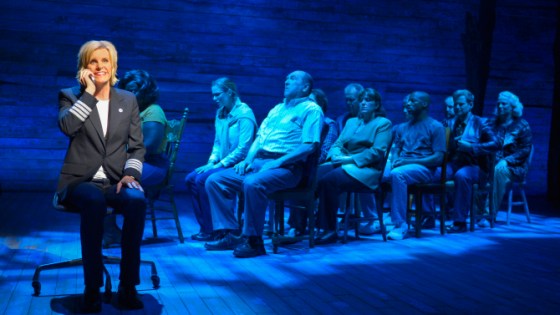 Jenn Colella shines in the role of pioneering pilot Beverley in the new musical Come From Away. (Kevin Berne/ La Jolla Playhouse)