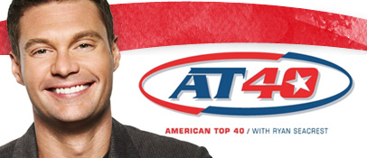 Ryan Seacrest, current host of 'AT40,' the successor of 'American Top 40.'